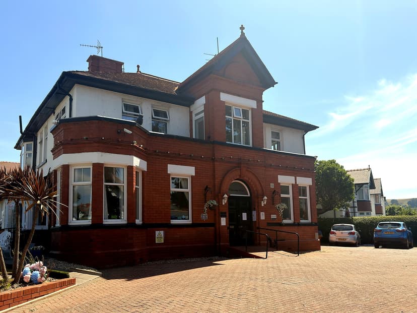 Front exterior of Chaseley House in Rhos-on-Sea