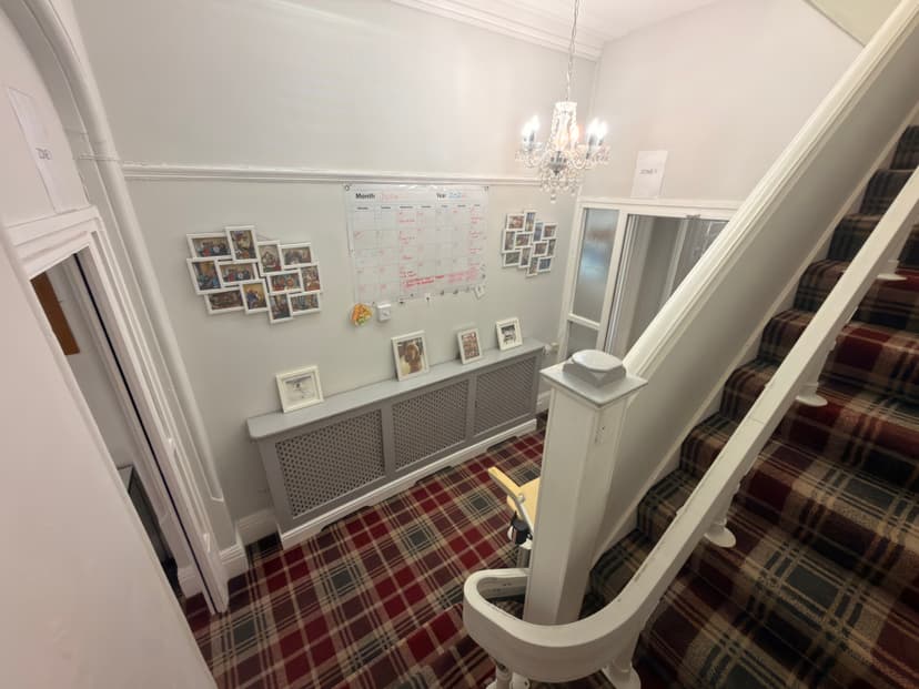Secondary staircase and hallway area at Chaseley House