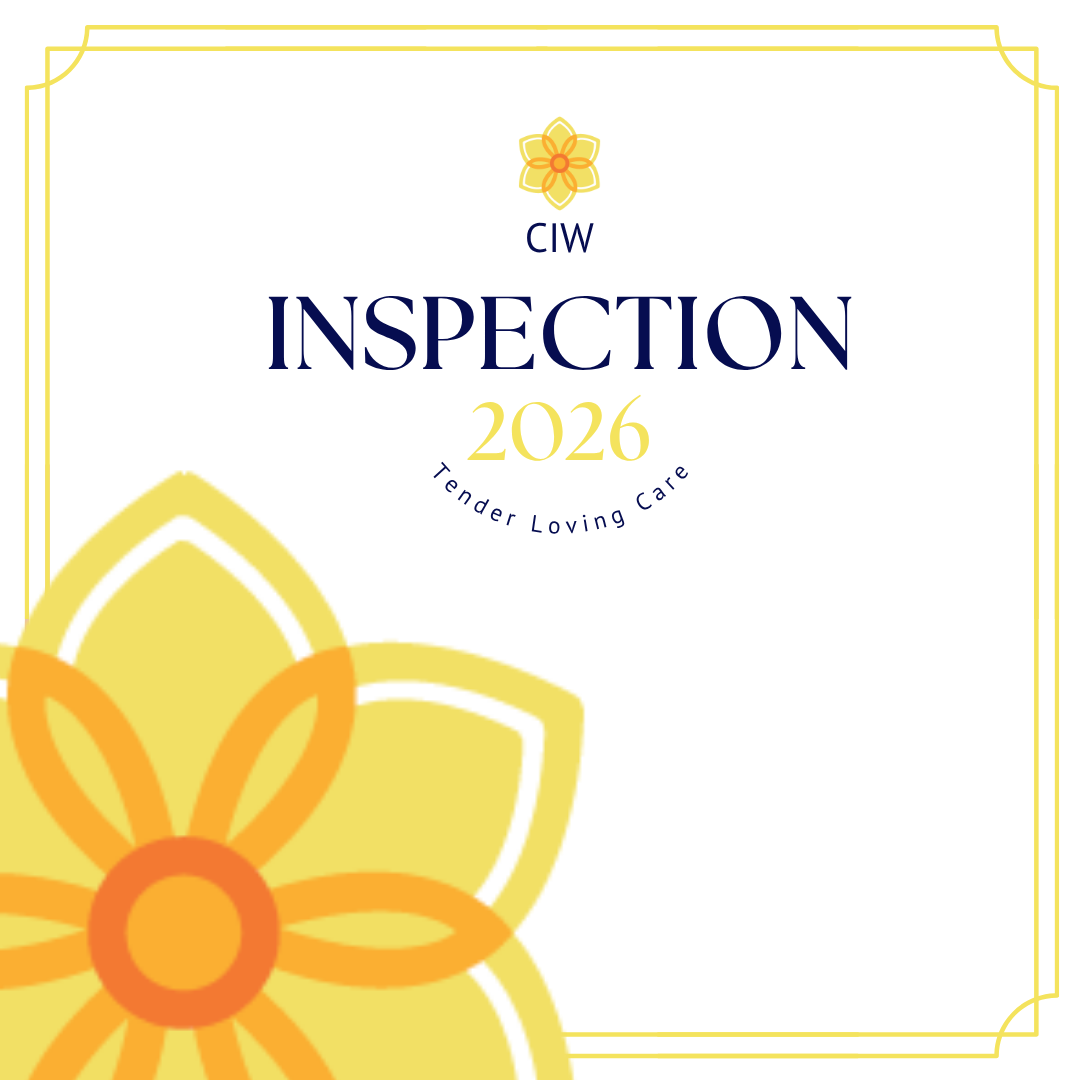 Our latest CIW inspection: Excellent for Well-being | Tender Loving ...